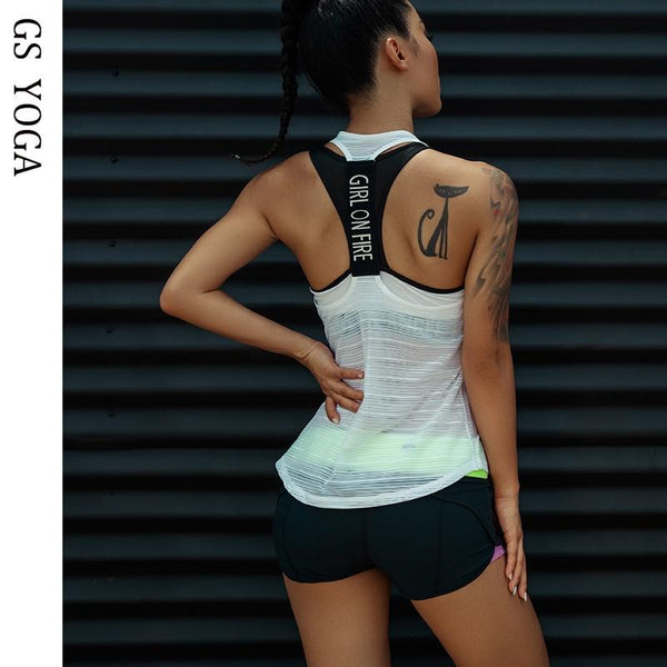 Women Sport tank Tops For Gym Vest Top Fitness Sleeveless T Shirt Sports Wear Yoga tank top Clothes Gym Vest Running workout JadeMoghul Inc. 