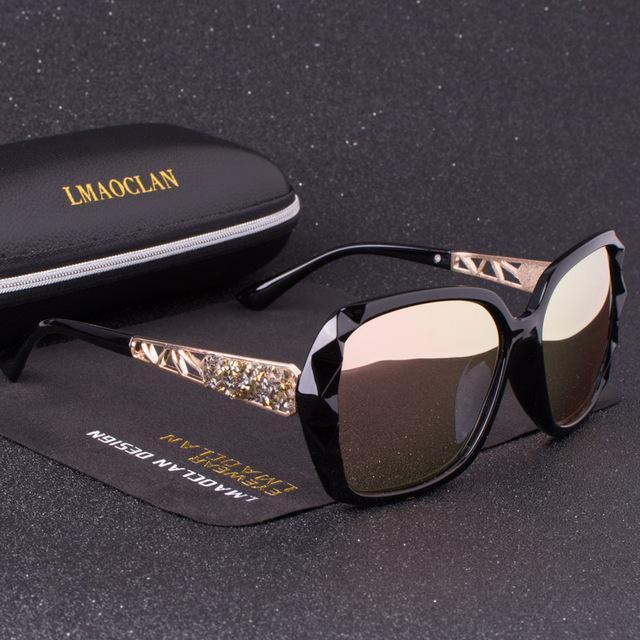 Women Square Diamond Cut Frame UV 400 Protection Sunglasses-C03-JadeMoghul Inc.