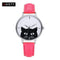Women Stainless Steel Case Leather Band Casual Watch