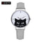 Women Stainless Steel Case Leather Band Casual Watch