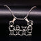 Women Stainless Steel Family Choker Necklace