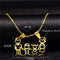 Women Stainless Steel Family Choker Necklace