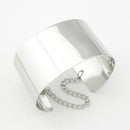 Women Statement Broad Cuff Bracelet With Chain Detailing