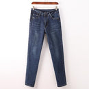 Women Straight Cut High waist Jeans-923 Darkblue-27-JadeMoghul Inc.