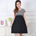 Women Striped and Solid Maternity Dress