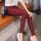Women Striped Cotton Ankle Length Stretch Pants AExp
