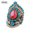 Women Stunning Turkish Ring with Crystal Detailing And Antique Gold Finish