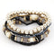 Women Summer Bohemian Inspired Multi Layer Beads Bracelet Set-Black-JadeMoghul Inc.