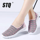 Women Summer Breathable Mesh Striped Loafers