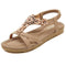 Women Summer Comfy Sandals In Solid Colors With Flower Detailing