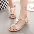 Women Summer Slip On Sandals With Beads/ Crystal / Braid Detailing