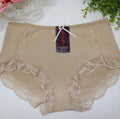 Women Super Soft Cotton Briefs With Lace Trimming-apricot-XL-JadeMoghul Inc.