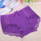 Women Super Soft Cotton Briefs With Lace Trimming-Dark Purple-XL-JadeMoghul Inc.