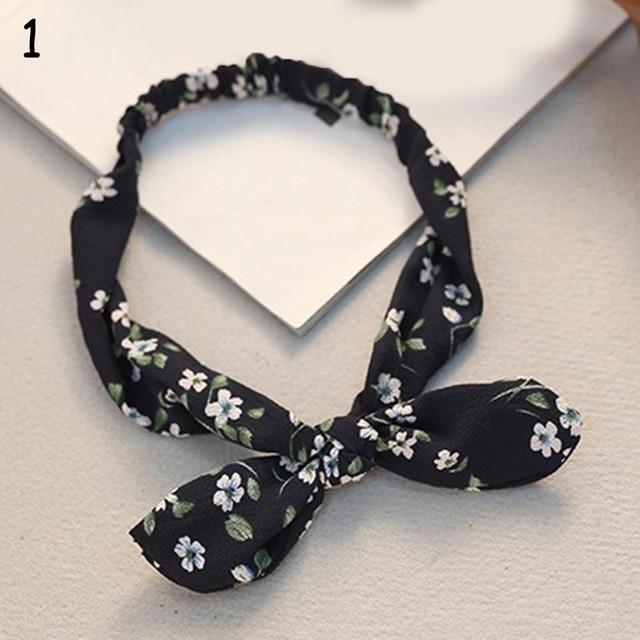 Women Sweet Hair Bands Print Headbands Retro Hair Accessories Cross Turban Bandage Bandanas Hairband Headwrap Summer Headwear JadeMoghul Inc. 