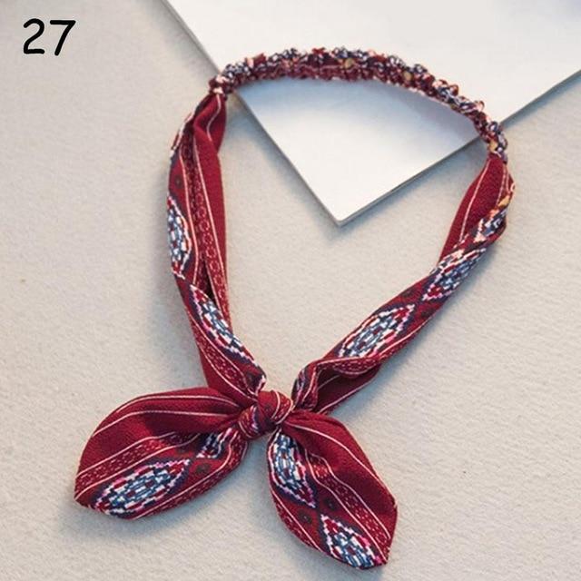 Women Sweet Hair Bands Print Headbands Retro Hair Accessories Cross Turban Bandage Bandanas Hairband Headwrap Summer Headwear JadeMoghul Inc. 