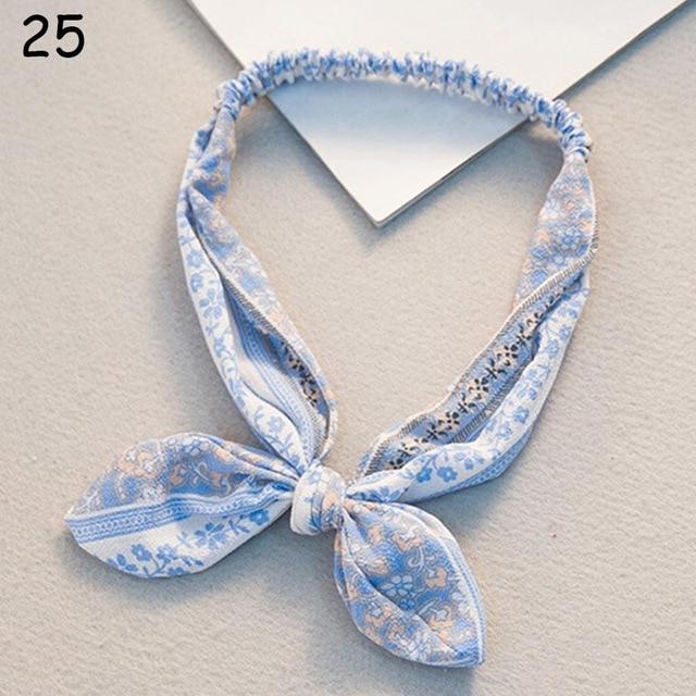 Women Sweet Hair Bands Print Headbands Retro Hair Accessories Cross Turban Bandage Bandanas Hairband Headwrap Summer Headwear JadeMoghul Inc. 