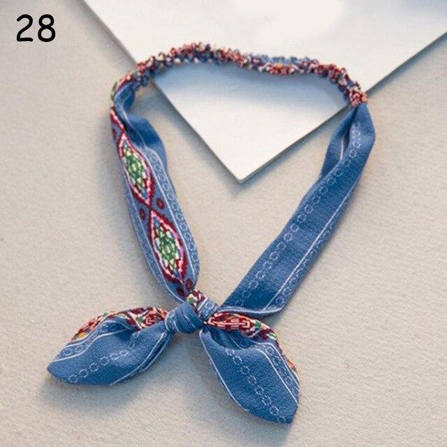 Women Sweet Hair Bands Print Headbands Retro Hair Accessories Cross Turban Bandage Bandanas Hairband Headwrap Summer Headwear JadeMoghul Inc. 