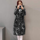 Women Thick and Warm Printed Puffer Jacket