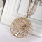 Women Tree of Life And Owl Pendant Necklace-Gold-JadeMoghul Inc.