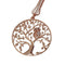 Women Tree of Life And Owl Pendant Necklace-Rose Gold-JadeMoghul Inc.