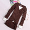 Women Tunic Length Cardigan Sweater-coffee-One Size-JadeMoghul Inc.