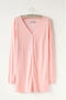 Women Tunic Length Cardigan Sweater-light pink-One Size-JadeMoghul Inc.