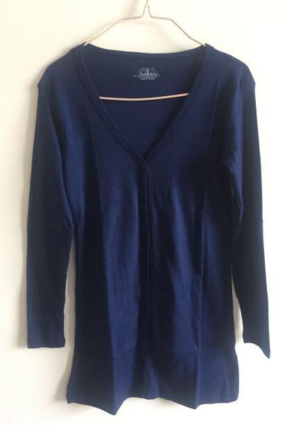 Women Tunic Length Cardigan Sweater-navy blue-One Size-JadeMoghul Inc.
