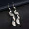 Women Two Tone Waves Drop Earrings-Antique Silver Plated-JadeMoghul Inc.