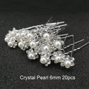 Women U-shaped Pin Metal Barrette Clip Hairpins Simulated Pearl Bridal Tiara Hair Accessories Wedding Hairstyle Design Tools AExp