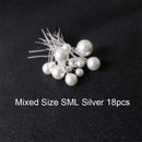 Women U-shaped Pin Metal Barrette Clip Hairpins Simulated Pearl Bridal Tiara Hair Accessories Wedding Hairstyle Design Tools AExp