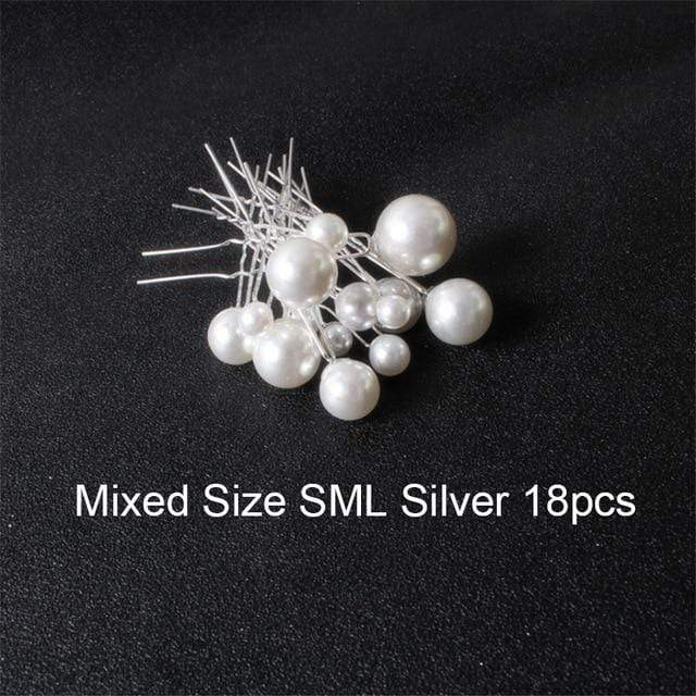 Women U-shaped Pin Metal Barrette Clip Hairpins Simulated Pearl Bridal Tiara Hair Accessories Wedding Hairstyle Design Tools AExp