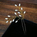 Women U-shaped Pin Metal Barrette Clip Hairpins Simulated Pearl Bridal Tiara Hair Accessories Wedding Hairstyle Design Tools AExp