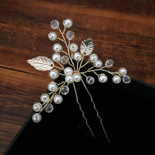 Women U-shaped Pin Metal Barrette Clip Hairpins Simulated Pearl Bridal Tiara Hair Accessories Wedding Hairstyle Design Tools AExp