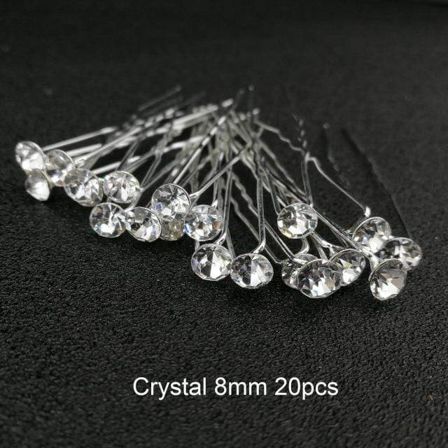 Women U-shaped Pin Metal Barrette Clip Hairpins Simulated Pearl Bridal Tiara Hair Accessories Wedding Hairstyle Design Tools AExp