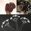 Women U-shaped Pin Metal Barrette Clip Hairpins Simulated Pearl Bridal Tiara Hair Accessories Wedding Hairstyle Design Tools AExp