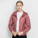 Women Ultra Light Down Filled Puffer Jacket-Dark Pink-S-JadeMoghul Inc.