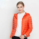 Women Ultra Light Down Filled Puffer Jacket-Orange-S-JadeMoghul Inc.