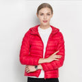 Women Ultra Light Down Filled Puffer Jacket-Red-S-JadeMoghul Inc.