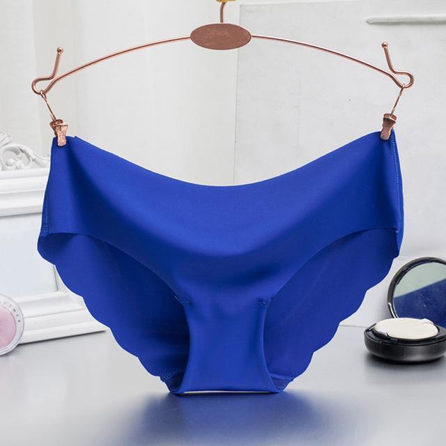 Women Ultra-thin  Seamless Solid Color Panties