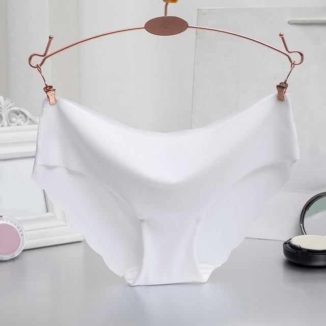 Women Ultra-thin Seamless Solid Color Panties-white-L-JadeMoghul Inc.