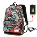 Women USB charging laptop backpack for teenage girls school backpack bag Printing Female Backpacks for college students-red big-JadeMoghul Inc.