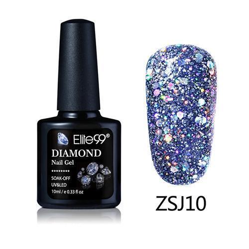 Women UV Diamond Glitter Gel Nail Polish Lacquer-ZSJ10-JadeMoghul Inc.