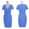 Women V neck Cotton Jersey Maternity Dress-Blue3-S-JadeMoghul Inc.