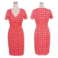 Women V neck Cotton Jersey Maternity Dress-Red1-S-JadeMoghul Inc.