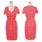 Women V neck Cotton Jersey Maternity Dress-Red1-S-JadeMoghul Inc.