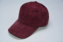 Women Velvet/ Suede base ball Hat with Adjustable Strap-Burgundy-JadeMoghul Inc.