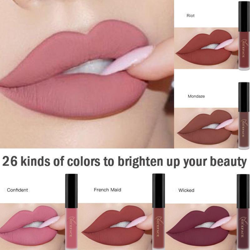 Women Vibrant Colors Smooth wear Waterproof Matte Liquid Lip Cream-1-JadeMoghul Inc.