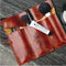 Women Vintage PU Leather Multi Storage Pocket Barrel Make Up Bag Organizer-Brown-JadeMoghul Inc.
