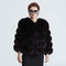 Women Warm 100 % Real Fox Fur Coat