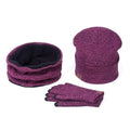 Women Warm Hat , Scarf And Glove Set
